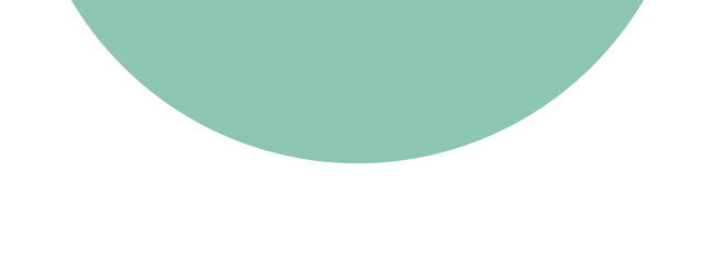 Green semicircle geometric minimalist shape
