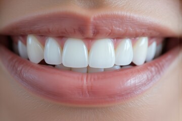 Close up of a perfect white smile and healthy teeth