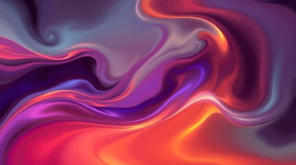 Obraz premium Abstract fluid patterns in rich purples and vivid reds