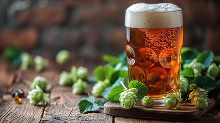 Festive Brewery Scene with Barrels and Pints Honoring International Beer Day Tradition