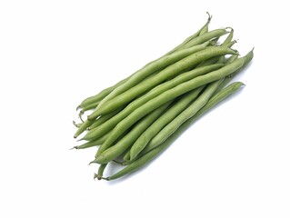 fresh beans isolated on white background. Vegetarian cuisine, organic farm plant 