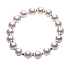 Obraz premium Elegant Pearl Necklace on White on transparent background.