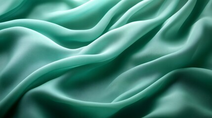Obraz premium Elegant flowing turquoise fabric with soft folds