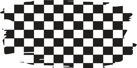 Obraz premium checkered flag racing flag car racing flag sports finish line flag brush grunge effect texture eps vector file