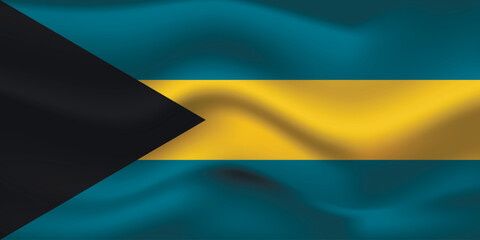 Flag of Bahamas. National symbol in official colors. Template icon. Abstract vector background.