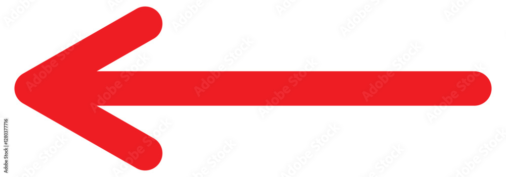 Sticker arrow right vector direction isolated on a white background. simple red arrow