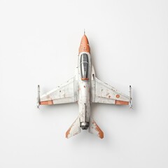 Obraz premium Surreal fighter jet, isolated on white background.