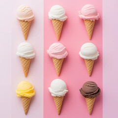 ソフトクリーム, こおり, クリーム, アイスクリーム, 円錐, デザート, 食べ物, 甘い, 寒い, ベクター, アイスクリーム, チョコ, イラスト, 孤立した, サマータイム, バニラ, イチゴ, アイスクリーム, キャンデー, 白, ピンク, フリーズ, ウエハース, おいしい, 軽食, つまらない話をする