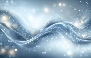 Ethereal Abstract Background with Soft Waves, Light Particles, and Delicate Sparkles Creating a Dreamy Enchantment Ideal for Various Creative Projects