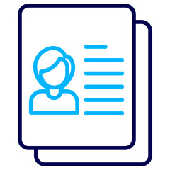 Woman cv Outline Color icon