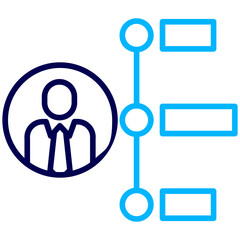 User Timeline Outline Color icon