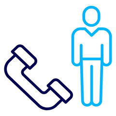 User Call Outline Color icon