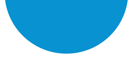 Blue semicircle geometric minimalist shape