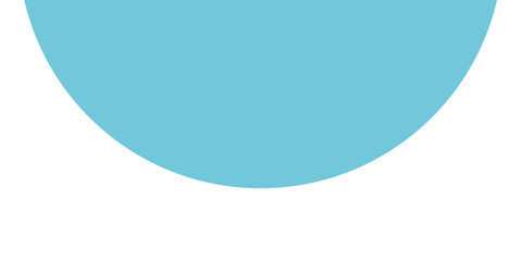 Blue semicircle geometric minimalist shape