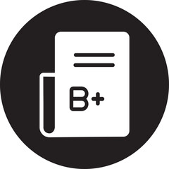 Obraz premium exam glyph icon