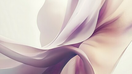 Abstract Draped Fabric Soft Hues Gentle Curves