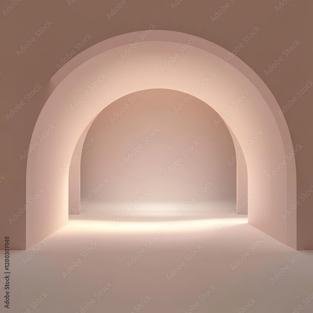 Poster Modern minimalist design featuring soft gradients and ample empty space for creative expression and text placement. Generative AI