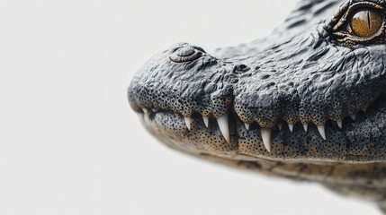 Obraz premium Close-up of a Young Crocodile's Jaw, Wild Nature Photography