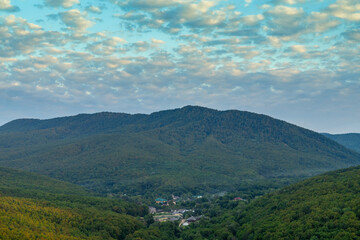 Fototapeta premium Picturesque view of green valley in summer