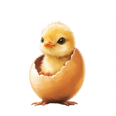 Religious Easter Chick Hatching Art- Religious Easter Cliparts 
