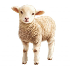 Cute Sheep with Halo Clipart- Religious Easter Cliparts 