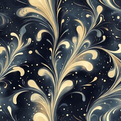 Abstract marbled floral pattern fabric