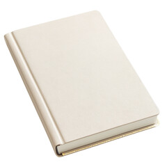 plain white book with textured cover and gold edged pages, perfect for notes or journaling. Its minimalist design adds elegance to any workspace