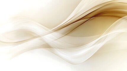 Abstract Beige and Brown Swirling Wave Design