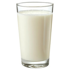 Fresh milk in clear glass, showcasing its creamy texture and frothy surface, perfect for refreshing drink or cooking ingredient