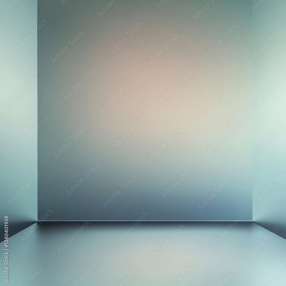 Poster Soft gradients create a tranquil modern minimalist space perfect for creative text placement and design versatility. Generative AI