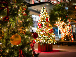 きれいに飾られたクリスマスツリー