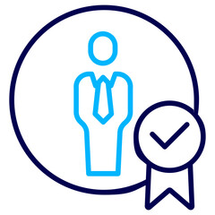 Certified User Outline Color icon