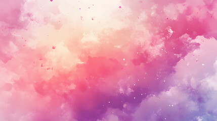 The background of stacked clouds is gradient from pink to white. Abstract background for banner and presentation.