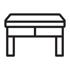 School Desk line icon