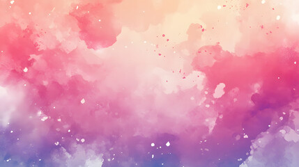The background of stacked clouds is gradient from pink to white. Abstract background for banner and presentation.