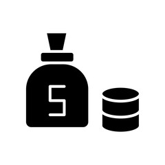 Money Bag Icon Simple Vector