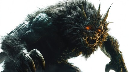 Ferocious Beast: A Digital Painting of a Nightmarish Creature