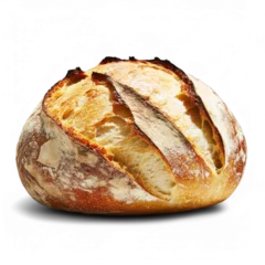 Fotobehang Rustic artisan sourdough bread with crispy golden crust © Atmospheric stock