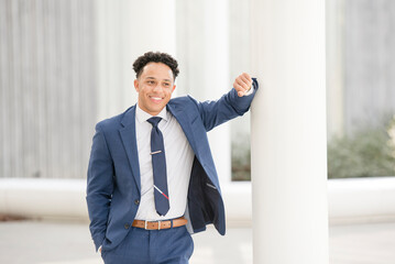 Man smiling with professional business suit