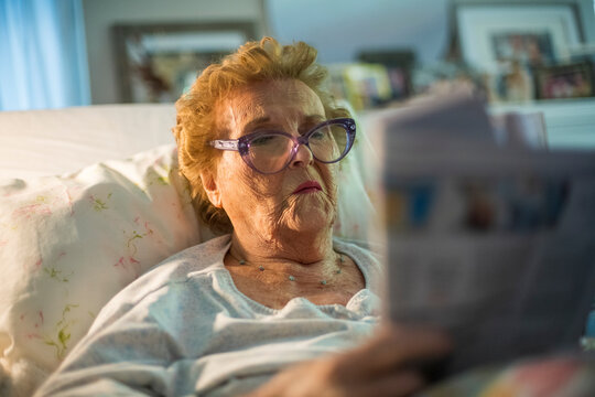 A bedridden patient is home