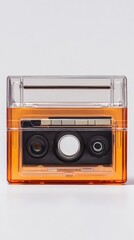 Fototapeta premium Vintage Orange Data Cassette Tape