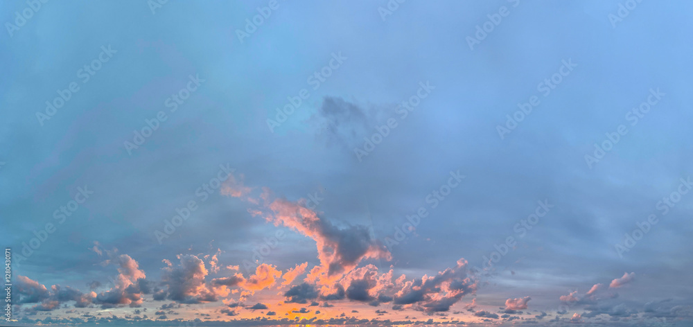 Wall mural heaven background. sunset sky with cloud