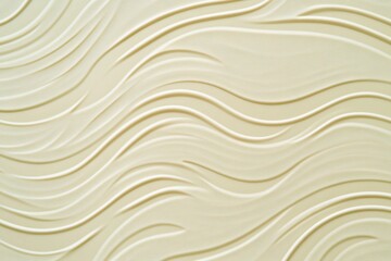 Fototapeta premium Elegant Textured Wall Design With Flowing Patterns in Soft Cream Tones. Generative AI