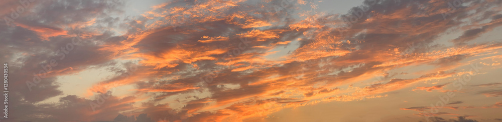 Wall mural golden cloud on blue sky. beautiful sunset background