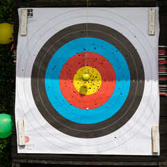 Archery target board