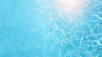 Fototapeta premium Transparent Seamless Water Overlay with Subtle Ripples and Light Reflections in Aqua Blue