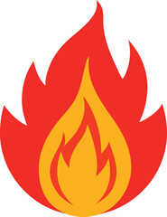 Hot fire flame icon clipart for web and design. Vector fire flames sign illustration isolated on white background. flame heat or spicy food symbol flat vector icon for apps and websites. 