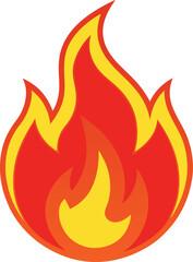Hot fire flame icon clipart for web and design. Vector fire flames sign illustration isolated on white background. flame heat or spicy food symbol flat vector icon for apps and websites. 