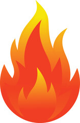 Burning Fire Flame Clipart Vector Illustration. Campfire and Bonfire Flames With Burning Blaze.  Hot Fire Flame Icon Clipart for Design.