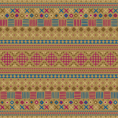 dark repetitive background with hand drawn geometric shapes. ethnic motifs. decorative art. vector seamless pattern. fabric swatch. wrapping paper. design template for textile, linen, home decor